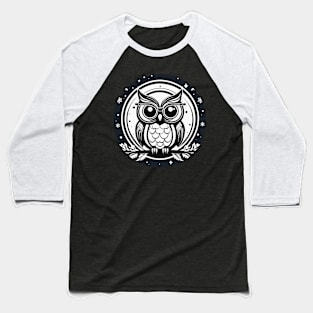 Owl Christmas Drawing Baseball T-Shirt